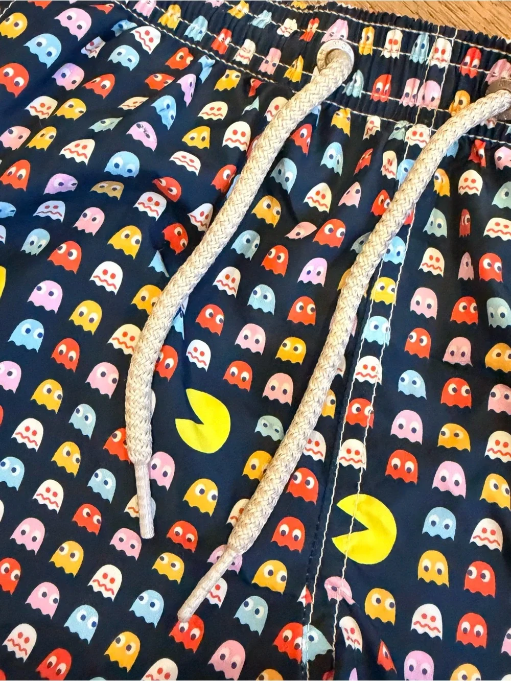 MC2 Saint Barth boys Navy Pac-Man & Ghost Print Swim Trunks